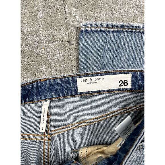Rag & Bone Rosa Mid Rise Boyfriend Distressed Boho Jean Womens 26 - Picture 2 of 8